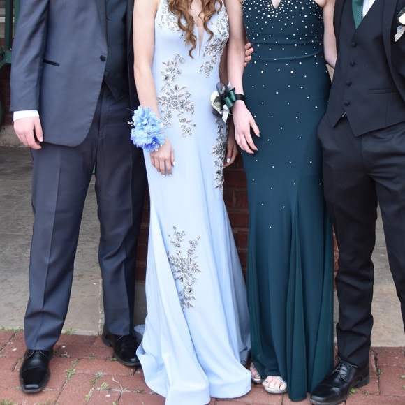 Periwinkle XSCAPE embroidered gown - Picture 2 of 3